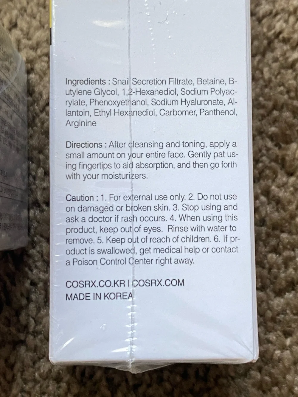 COS hydrating skincare